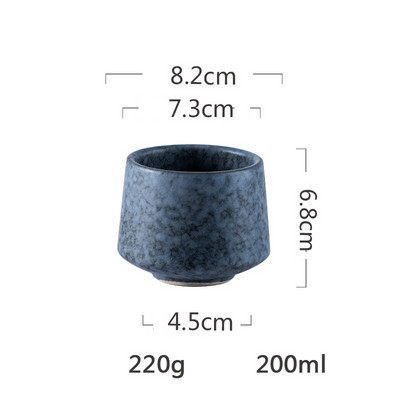 Kūrybingas keramikinis arbatos rinkinys šiaurietiško stiliaus kavos puodelis Dešimt rūšių grynos spalvos arbatos puodelių Akmens spalvos gėrimų indai Matiniai maži puodeliai