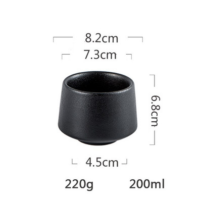 Kūrybingas keramikinis arbatos rinkinys šiaurietiško stiliaus kavos puodelis Dešimt rūšių grynos spalvos arbatos puodelių Akmens spalvos gėrimų indai Matiniai maži puodeliai