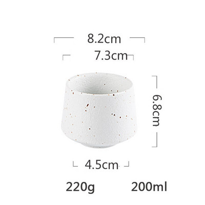 Kūrybingas keramikinis arbatos rinkinys šiaurietiško stiliaus kavos puodelis Dešimt rūšių grynos spalvos arbatos puodelių Akmens spalvos gėrimų indai Matiniai maži puodeliai