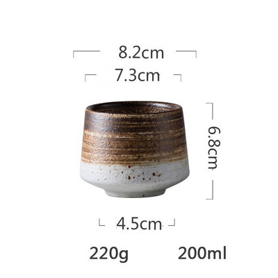 Kūrybingas keramikinis arbatos rinkinys šiaurietiško stiliaus kavos puodelis Dešimt rūšių grynos spalvos arbatos puodelių Akmens spalvos gėrimų indai Matiniai maži puodeliai