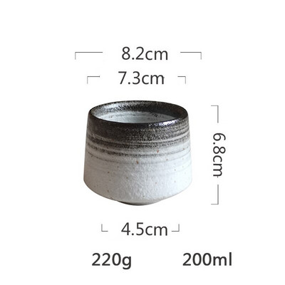 Kūrybingas keramikinis arbatos rinkinys šiaurietiško stiliaus kavos puodelis Dešimt rūšių grynos spalvos arbatos puodelių Akmens spalvos gėrimų indai Matiniai maži puodeliai