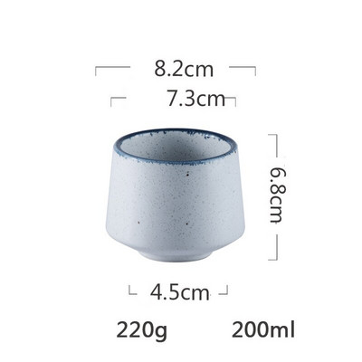 Kūrybingas keramikinis arbatos rinkinys šiaurietiško stiliaus kavos puodelis Dešimt rūšių grynos spalvos arbatos puodelių Akmens spalvos gėrimų indai Matiniai maži puodeliai