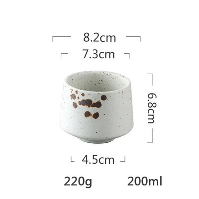 Kūrybingas keramikinis arbatos rinkinys šiaurietiško stiliaus kavos puodelis Dešimt rūšių grynos spalvos arbatos puodelių Akmens spalvos gėrimų indai Matiniai maži puodeliai