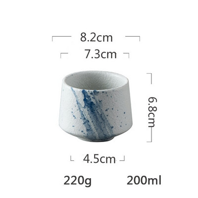 Kūrybingas keramikinis arbatos rinkinys šiaurietiško stiliaus kavos puodelis Dešimt rūšių grynos spalvos arbatos puodelių Akmens spalvos gėrimų indai Matiniai maži puodeliai