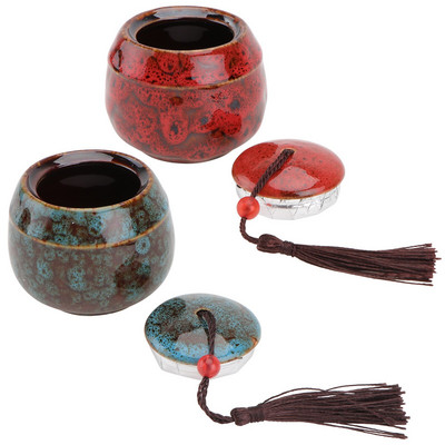 2бр. Сухи контейнери за съхранение Контейнери за чай Буркан за кафе на зърна Захарница с капак Свободно съхранение на чай