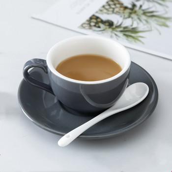 MHV 150 мл висококачествени керамични чаши за кафе Комплект чаши за кафе Прост европейски стил Чаши с цветя за капучино Latte