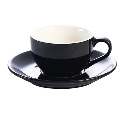 MHV 150 ml-es kiváló minőségű kerámia kávéscsészék Kávéscsésze készlet Egyszerű európai stílusú Cappuccino virágos csészék Latte