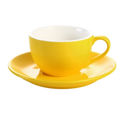 MHV 150 ml-es kiváló minőségű kerámia kávéscsészék Kávéscsésze készlet Egyszerű európai stílusú Cappuccino virágos csészék Latte