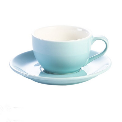 MHV 150 ml-es kiváló minőségű kerámia kávéscsészék Kávéscsésze készlet Egyszerű európai stílusú Cappuccino virágos csészék Latte