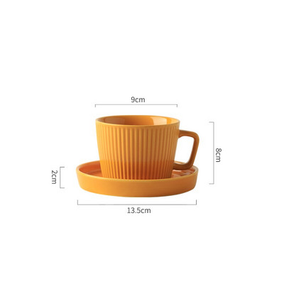 CHANSHOVA 220 ml kerámia teáscsészék és csészealj készletek egyéni bögre porcelán Kávéscsésze készlet C005