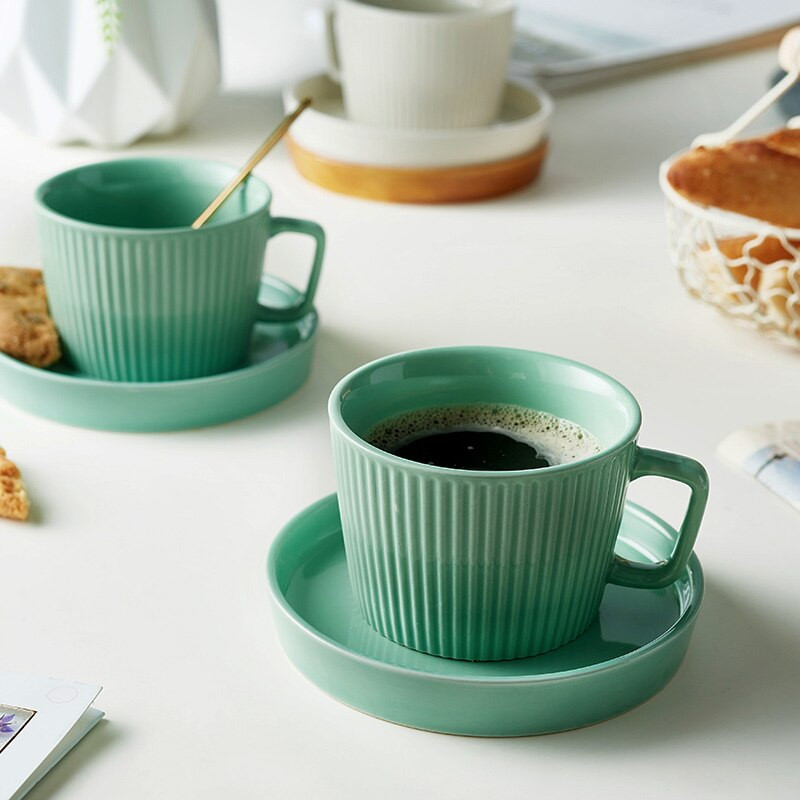 CHANSHOVA 220 ml kerámia teáscsészék és csészealj készletek egyéni bögre porcelán Kávéscsésze készlet C005