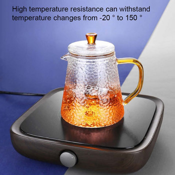 Сервизи за чай Чайници Стъклен боросиликатен термоустойчив стъклен чайник Газова печка Чайник за цветя Пуер Чайник с китайски кунг-фу чай с филтър