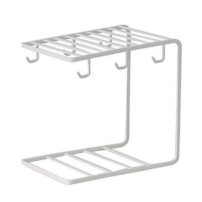 Tiaking modernus paprastas metalinis geležinis puodelis ir lėkštės stovo stendas, puodelis kavos arbatos puodelis pieno puodelio džiovinimo lentyna 240 * 230 * 150 mm 0,52 kg