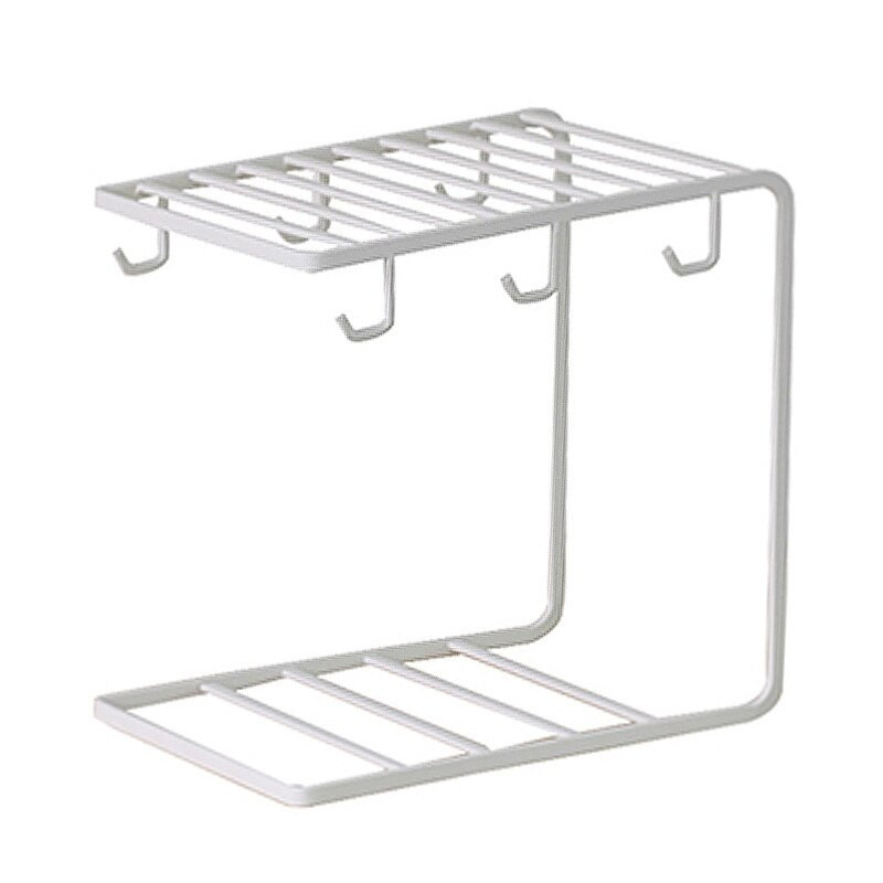 Tiaking modernus paprastas metalinis geležinis puodelis ir lėkštės stovo stendas, puodelis kavos arbatos puodelis pieno puodelio džiovinimo lentyna 240 * 230 * 150 mm 0,52 kg