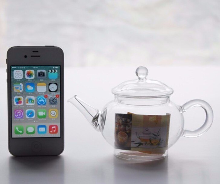 Чайник за чай Директно сварен чай с комплект за чай за уста 250 ml Стъклен чайник Закачалка за чучур