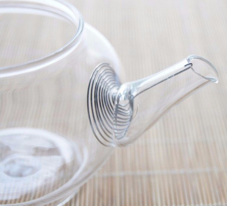 Чайник за чай Директно сварен чай с комплект за чай за уста 250 ml Стъклен чайник Закачалка за чучур