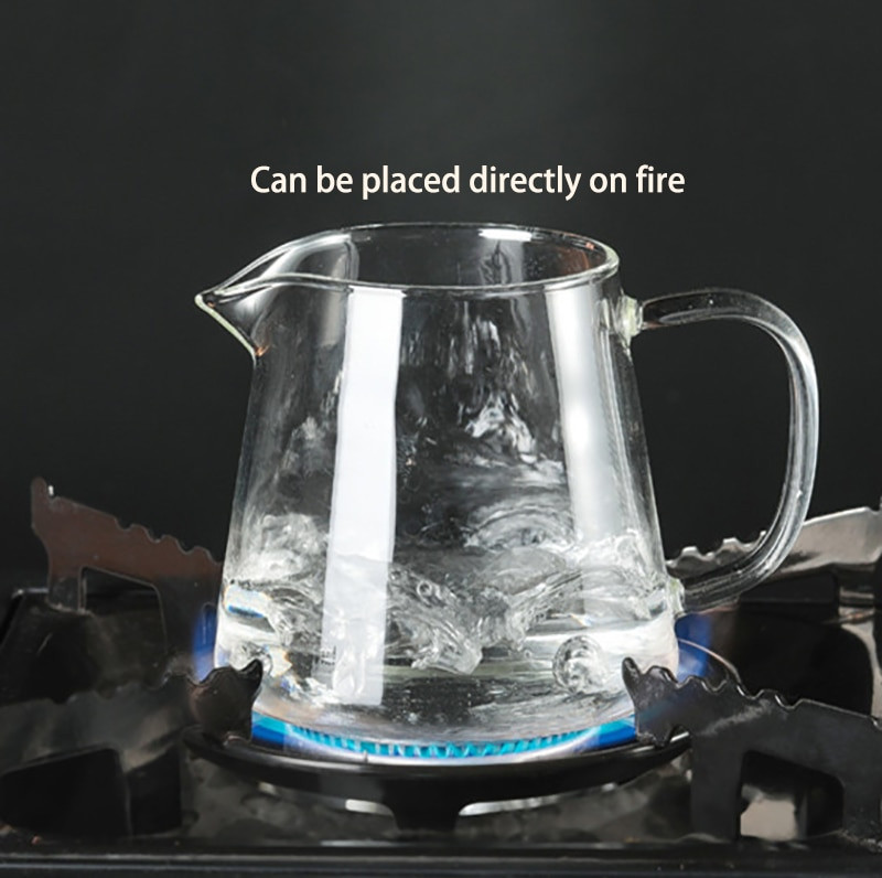 Karščiui atsparus skaidraus stiklo arbatinukas puodukas cha hai, rankų darbo kung fu arbatos puodeliai teaset gongdao arbatos indų taškai su rankena