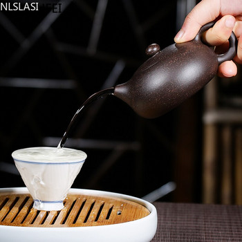 Китайски чайник Yixing лилава глина ксиши гърне ръчно изработена уникална форма гърне чайник домашна топка дупка Dahongpao oolong чай комплект за чай 150 ml