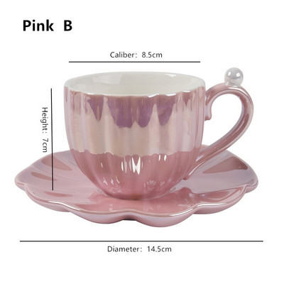 Cutelife White Pearl Shell kerámia kávéscsésze szett lakberendezési desszert tejes tea csésze csészealj Retro kis újrafelhasználható ivópohár