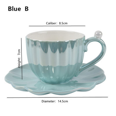 Cutelife White Pearl Shell kerámia kávéscsésze szett lakberendezési desszert tejes tea csésze csészealj Retro kis újrafelhasználható ivópohár