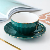 Set de căni de cafea și farfurii din ceramică creativ și drăguț Set simplu de ceai de după-amiază Căni de cafea moderne Set de căni de cafea etiopiene