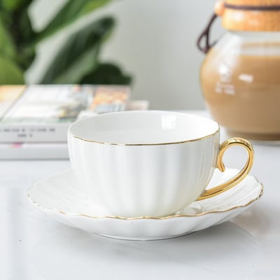 Set de căni de cafea și farfurii din ceramică creativ și drăguț Set simplu de ceai de după-amiază Căni de cafea moderne Set de căni de cafea etiopiene