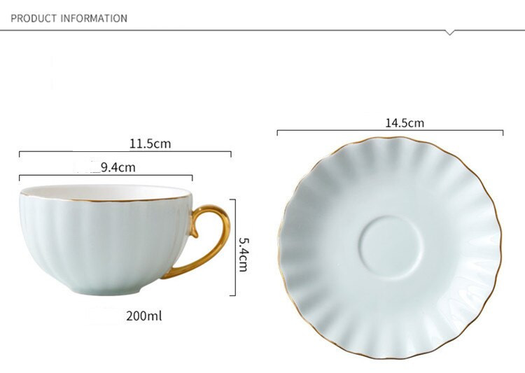 Set de căni de cafea și farfurii din ceramică creativ și drăguț Set simplu de ceai de după-amiază Căni de cafea moderne Set de căni de cafea etiopiene