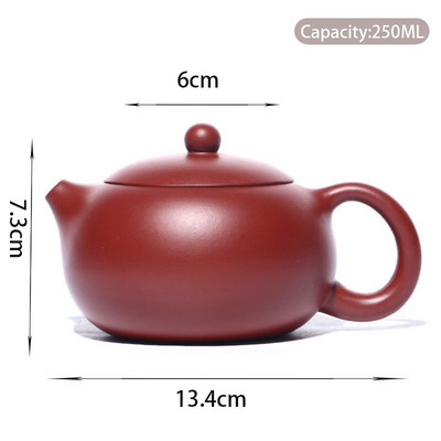 Ceainice Yixing din lut violet de 250 ml, ceainic Xishi, filtru cu 188 bile, ceainic Master Handmade Zisha Teaware Dahongpao autentic