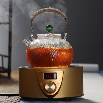 UPORS Топлоустойчив стъклен чайник Филтър за чай Китайски кунг-фу Чаен комплект Пуер Чайник Кафеварка за чаши Офис Чайник