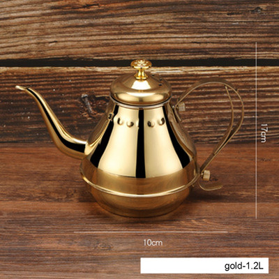 1,2 l/1,8 literes kávéfőző rozsdamentes acél hosszú szájú kávéfőző teáskanna infúziós szűrővel tej Oolong virágos teáskanna