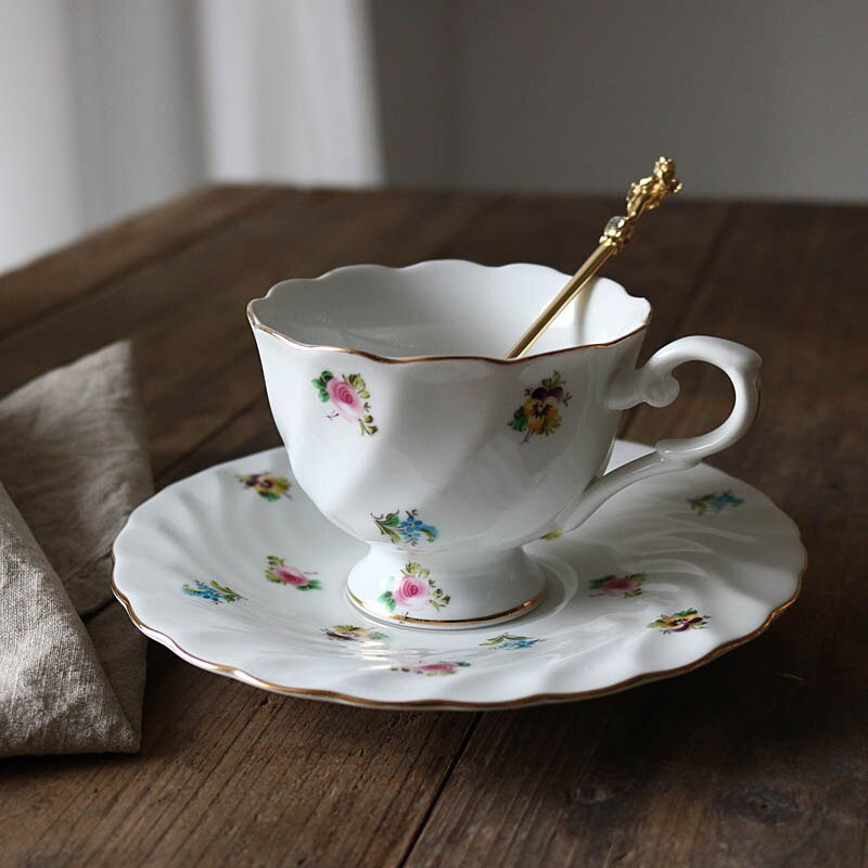 Retro európai kreativitás csészealj porcelán környezetbarát kávéscsésze kézzel készített újrafelhasználható Canecas belső dekoráció EK50BD
