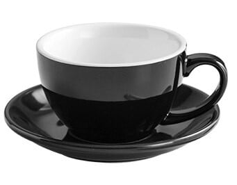 Ceașă de cafea și farfurie Cappuccino lucioasă Latte Veselă de porțelan Seturi de cafea 220 ml Vesălă ceramică Espresso Cadou