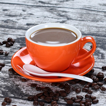 Φλιτζάνι καφέ και πιατάκι Γυαλιστερό Cappuccino Latte Πορσελάνινο Σετ Σετ σκευών καφέ 220ml Κεραμικά επιτραπέζια σκεύη Espresso Δώρο