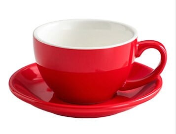 Ceașă de cafea și farfurie Cappuccino lucioasă Latte Veselă de porțelan Seturi de cafea 220 ml Vesălă ceramică Espresso Cadou
