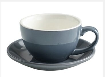 Ceașă de cafea și farfurie Cappuccino lucioasă Latte Veselă de porțelan Seturi de cafea 220 ml Vesălă ceramică Espresso Cadou