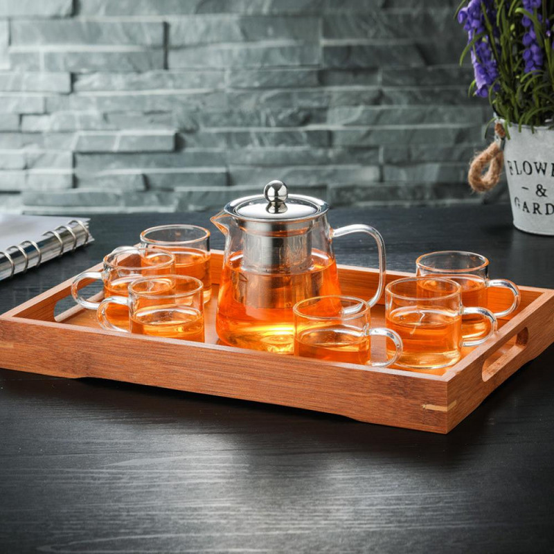 Стъклен чайник с филтър за инфузер от неръждаема стомана Топлоустойчива стъклена кана за чай Пуер чайник 450 ml/550 ml/750 ml/950 ml/1300 ml