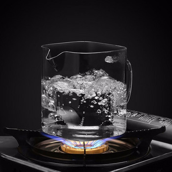 Прозрачен стъклен сервиз за чай Комплекти чаши за чай Топлоустойчив квадратен стъклен чайник с инфузер за чай Puer Oolong Саксии за чай Чайник Офис Чаша за чай