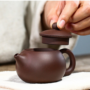 100 мл Бутикови лилави глинени чайници Yixing Инфузер с форма на топка Xishi Чайник Чайник за красота Персонализиран комплект за чай Zisha Автентичен