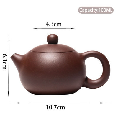 100ml Yixing Boutique Purple Clay Teapots Infuser Xishi Tea Pot Beauty Kettle Προσαρμοσμένο σετ τσαγιού Zisha Αυθεντικό