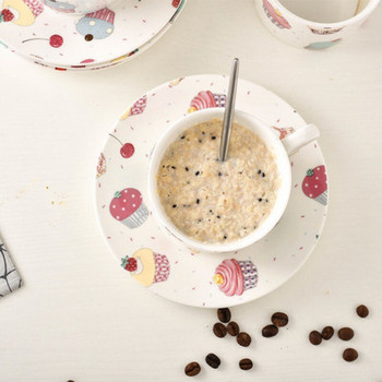 Nordic Creative Керамична чаша за кафе и комплект чинийки Западен ресторант Следобеден чай Чаша за кафе Домашна чаша за закуска с мляко