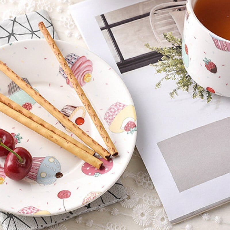 „Nordic Creative“ keramikinis kavos puodelio ir lėkštučių rinkinys Vakarų restoranas Popietės arbatos kavos puodelis Namų pieno pusryčių puodelis