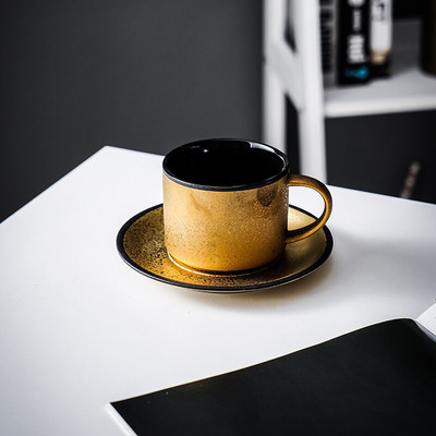 Espresso Cupă de lux de nișă ceașcă High-end artă Sensul modei Ceramica grosieră căni de cafea neagră cești