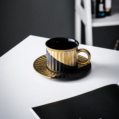 Espresso Cupă de lux de nișă ceașcă High-end artă Sensul modei Ceramica grosieră căni de cafea neagră cești