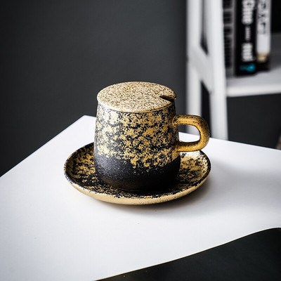 Espresso Cupă de lux de nișă ceașcă High-end artă Sensul modei Ceramica grosieră căni de cafea neagră cești