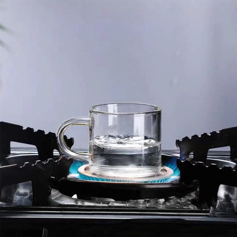 BORREY 6Pcs Σετ φλιτζάνι τσαγιού Διπλού τοίχου, ανθεκτικό στη θερμότητα Γυάλινο Κύπελλο Κουνγκ Φου Σετ τσαγιού Clear Crystal Glass Φλιτζάνι τσαγιού Puer Oolong 50Ml
