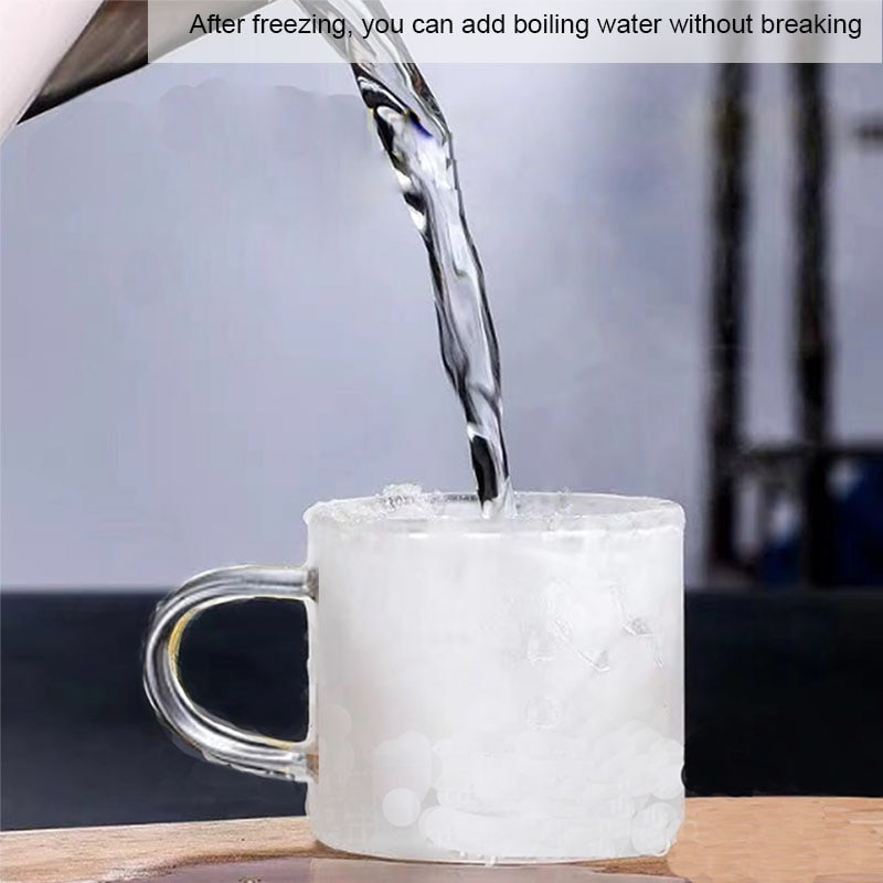 BORREY 6Pcs Σετ φλιτζάνι τσαγιού Διπλού τοίχου, ανθεκτικό στη θερμότητα Γυάλινο Κύπελλο Κουνγκ Φου Σετ τσαγιού Clear Crystal Glass Φλιτζάνι τσαγιού Puer Oolong 50Ml