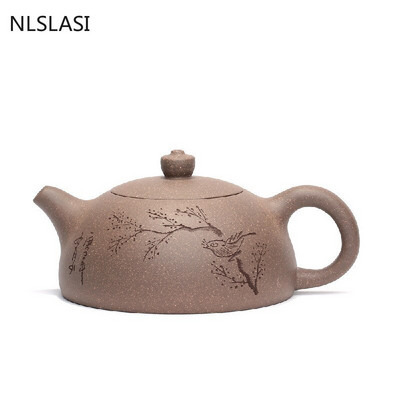 NLSLASI 220ml Yixing purpurinio molio arbatinukas Xi Shi arbatinukas Dahongpao arbatos rinkinys Kelioninis nešiojamas garsus rankų darbo virdulio skylių filtras