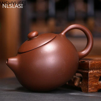 NLSLASI Автентична тенджера за чай Yixing лилава глина Чайник Xi Shi Dahongpao чайник Ръчно изработен сервиз за чай Китайски консумативи за чаена церемония