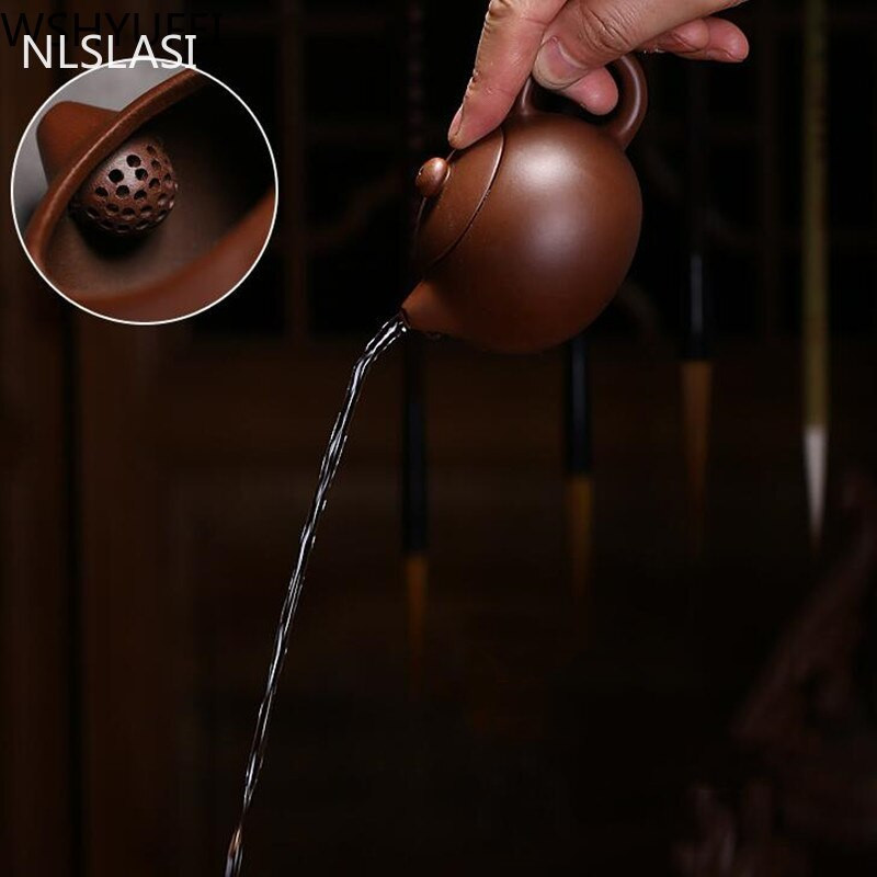 NLSLASI Autentiškas Yixing arbatinukas purpurinio molio Xi Shi arbatinukas Dahongpao virdulys Rankų darbo arbatos rinkinys Kinijos arbatos ceremonijos reikmenys