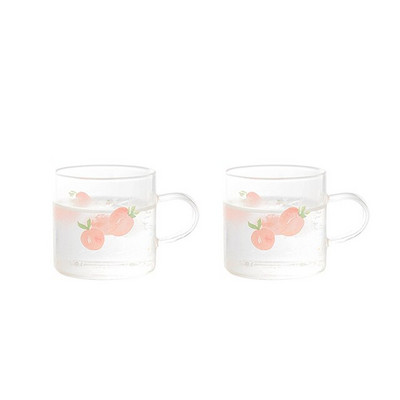 Kawaii őszibarack üvegkancsó hideg vízforraló készlet nagy kapacitású gyümölcslé üveg vízforraló hőálló üveg teáskanna otthoni teafőző bögre